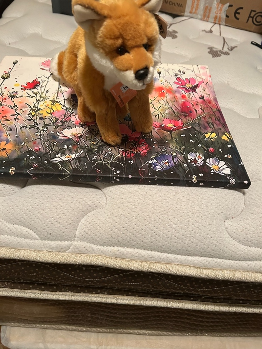 Plush Fox Stuffed Animal - Soft Tan and Cream Cuddly Toy
